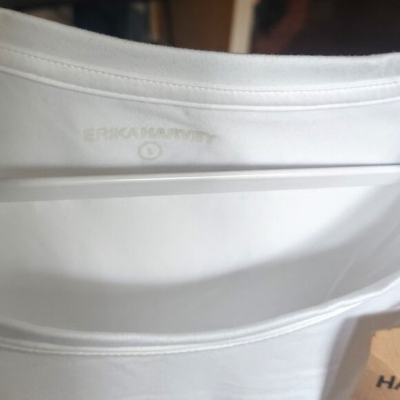 ERIKA HARVEY Athletic Tee White sz L Tennis Sustainable Athleisure NWT | MSRP$45 - Picture 3 of 6
